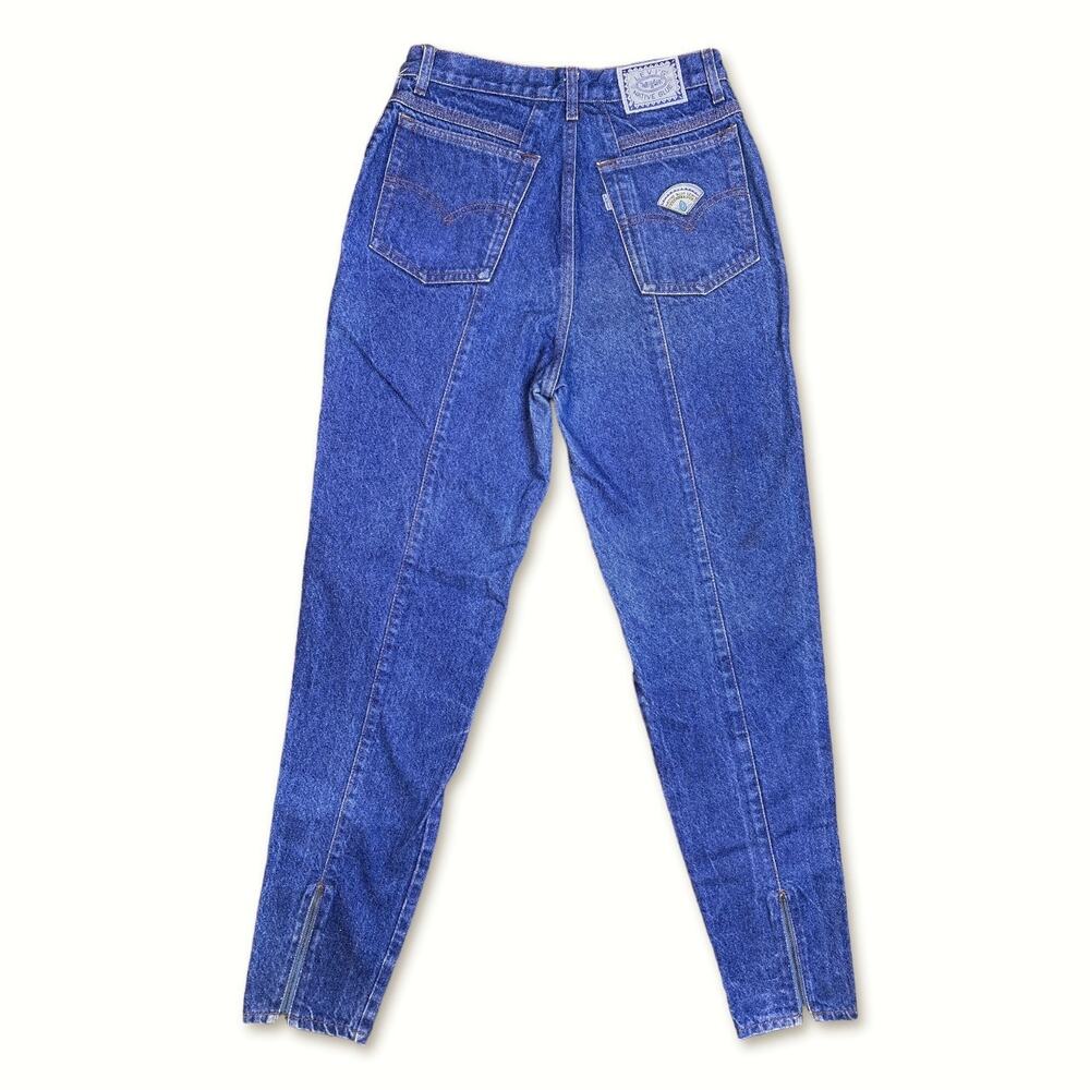 Vintage 80s Native Blue Levi’s Jeans | Size 9 / 26 x 30 | Skinny Ankle Zipper - Picture 2 of 9